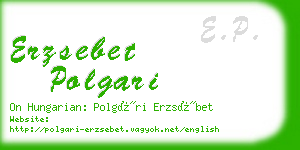 erzsebet polgari business card